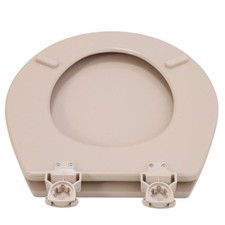 Bemis 500EC068 Molded Wood Round Toilet Seat With Easy Clean and Change Hinge,