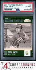 2015 PANINI CONTENDERS OLD SCHOOL COLORS #44 OZZIE SMITH HOF POP 3 PSA 10