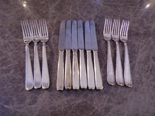 Wilkens Modell GALA Gold Dessertbesteck für 6 Personen 12 Teile Silber 90er TOP