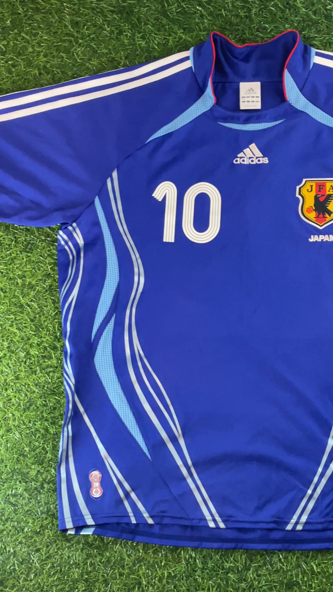 Nissan サッカーシャツ SHUNSUKE 25 Shunsuke Nakamura – Japan 2006 Official Jersey Shirt Kit – JPN 2XL