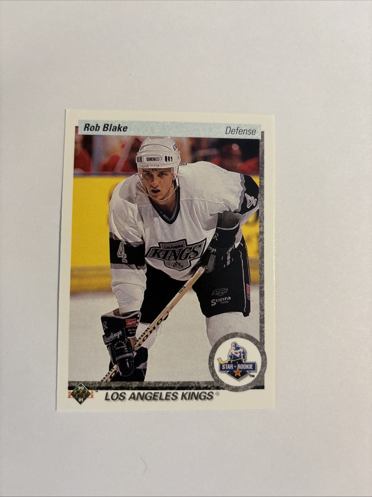 1990-91 Upper Deck #45 Rob Blake Rookie Card Los Angeles Kings /RC ( FREE SHIP )