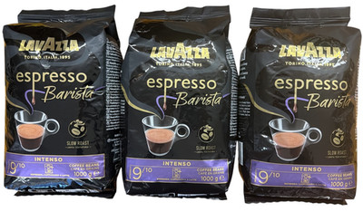 3 x Lavazza Espresso Barista Intenso 9/10 Kaffeebohnenn Slow Roast (3x1kg)