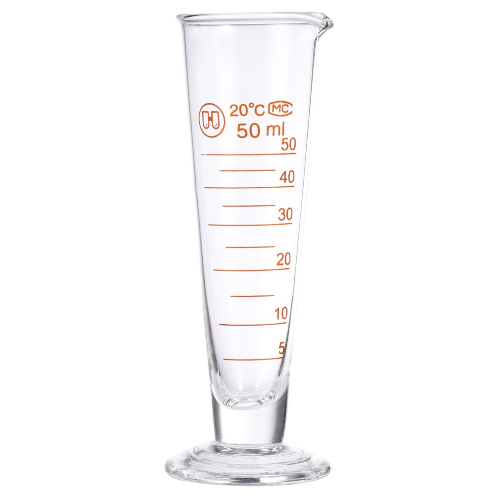 Lab-Grade Graduated Glass Measuring Cylinder for Science Experiments & Travel