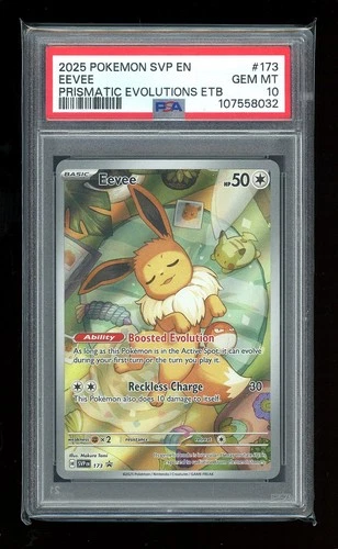 2025 POKEMON SVP PRISMATIC EVOLUTIONS ELITE TRAINER BOX EEVEE PSA 10