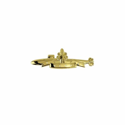 NAVY BADGE GOLD MINIATURE SUBMARINE SSBN DETERRENT PATROL