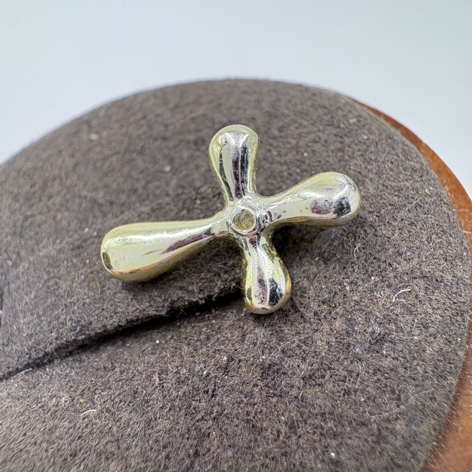 VTG Solid Sterling Silver 925 Rounded Cross Penda… - image 2