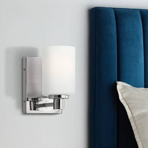 Hinkley Karlie 8 1/4" High Chrome Cylinder Wall Sconce - Picture 1 of 8