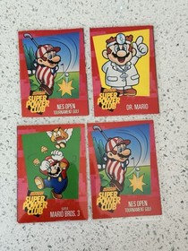 Nintendo Super Power Club Trading Cards Mario Dr. Mario NES Golf 1990 Lot