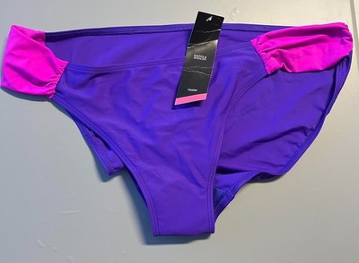Marks & Spencer Bikinihose Damen Größe 18 Lila Stretch Bademode Hoch Frech