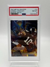 1997 Metal Universe Marvel Metal Kordell Stewart #12 Steelers Wolverine PSA 8