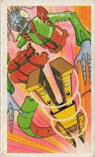 Robot Cyborg King of Universe Space Capsule 79479 Menko Card Japanese Vintage