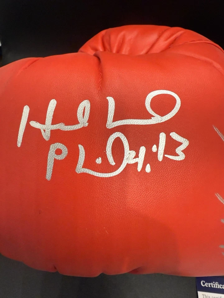 Mike Tyson & Evander Holyfield Signed Autograph Everlast Boxing Glove PSA DNA - Image 2 of 4