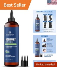 Rosemary Oil for Hair Growth - 6.7 Fl oz Enriched with Biotin, Castor Joj...