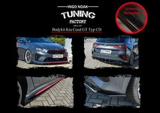 Bi Bodykit Frontspoiler Heckdiffusor Schweller ABS für Kia Ceed GT Schwarzglanz