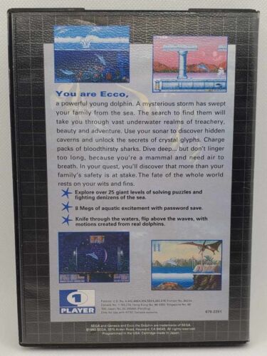 (1992 SEGA GENESIS) *ECCO The Dolphin* Videospiel - SPASS, KOMPLETT & spielgetestet! - Bild 3 von 5