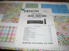 Denon DCD-690 and DCD-590 Original Factory Service Manual. Paper