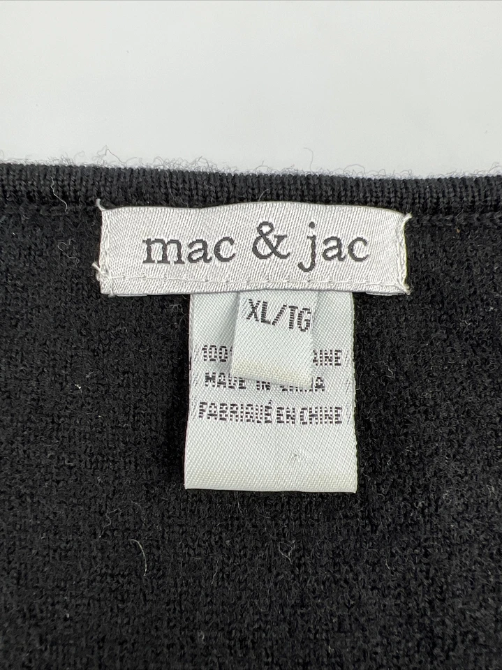 Suéter/Cárdigan/Chaqueta Mujer Mac & Jac Lana Negro Talla XL/TG Con Lentejuelas Foto 3 de 4