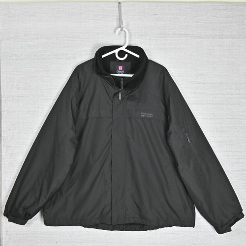 Chaps Softshell Fleece Lined Waterproof Windproof Thermal Black Rain Jacket 3XB - Picture 1 of 24
