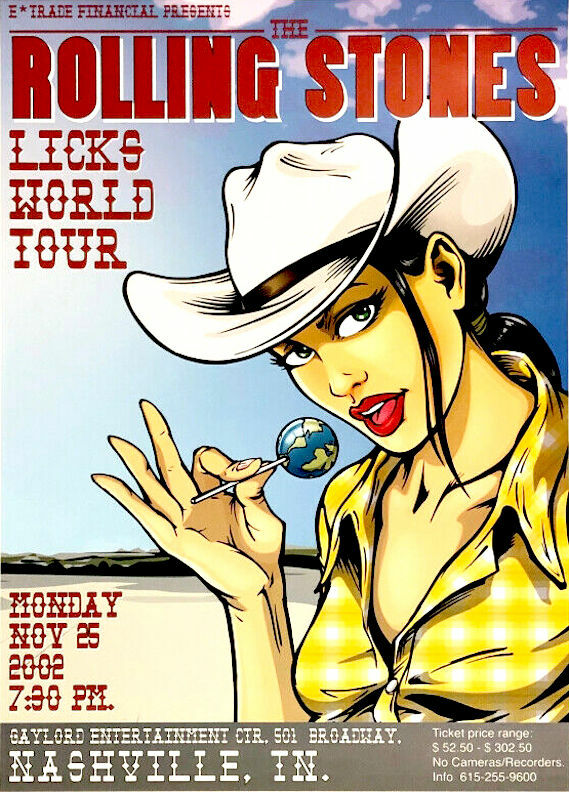 THE ROLLING STONES 2002 FORTY LICKS WORLD TOUR NASHVILLE CONCERT
