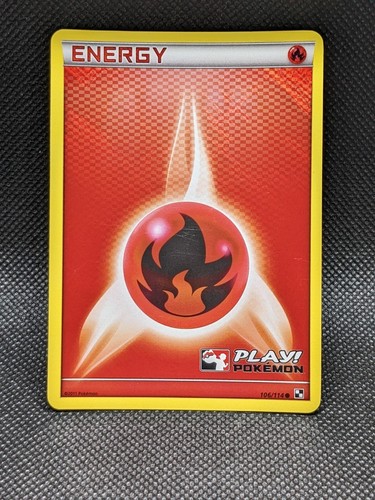 FIRE ENERGY 106/114 Black White Pokemon League Holo Promo Pokemon Card LP