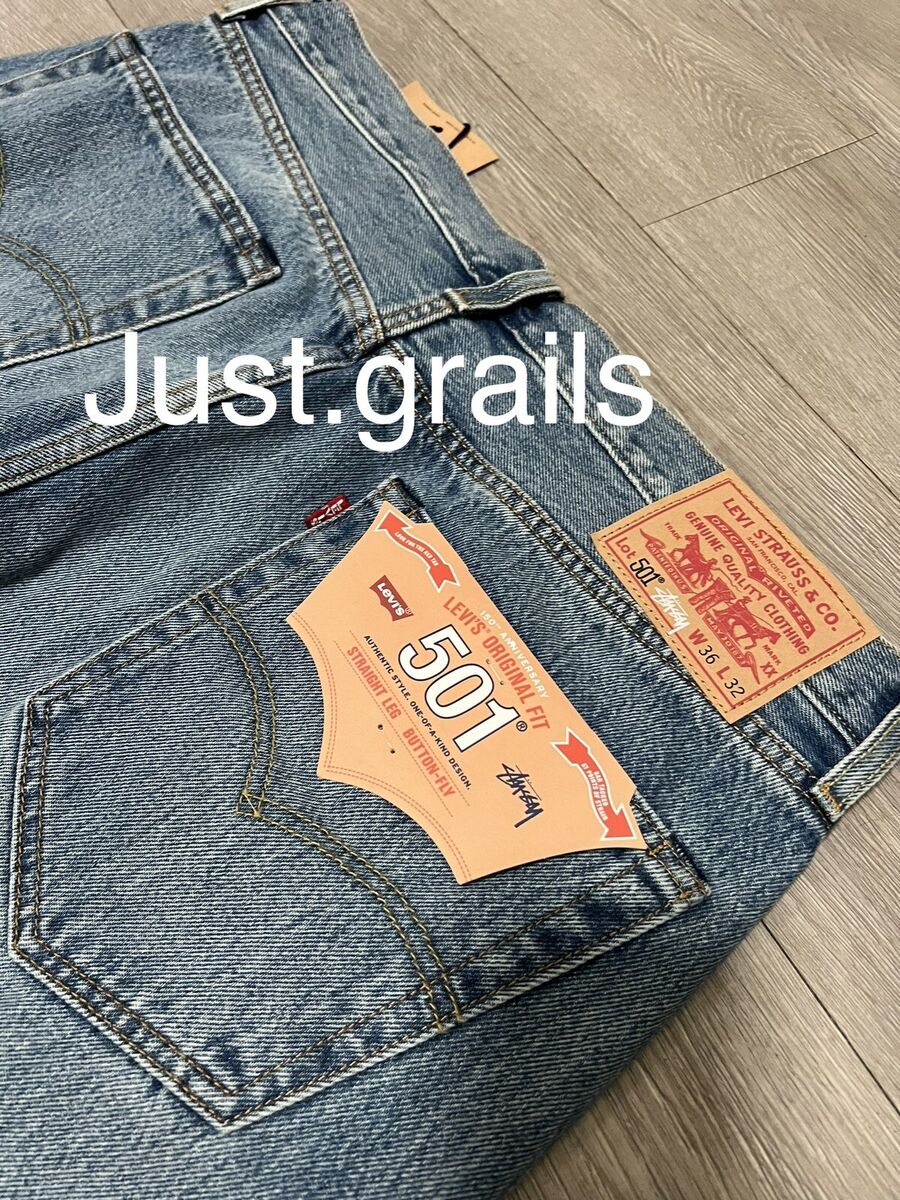 Stussy X Levi's Jeans Embossed 501 New Ready To Ship Size 36 Stussy X Levi's Jeans Embossed 501 New Ready To Ship Size 36