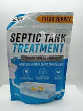Septic Tank Treatment Pods-12 Dissolving Packets| Enzyme-Producing Live Bacteria