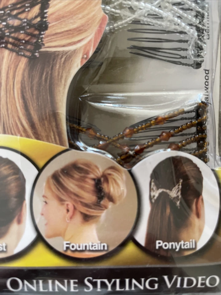 Peines dobles elásticos EZ. Plateado y Goldesh Brown Foto 4 de 4