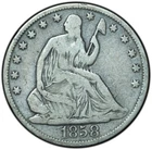 1858-O Seated Liberty Half Dollar Fine Detail - Superb Eye Appeal!