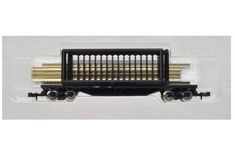 Kato By TOMIX 2774 Freight Car With Flatbed And Steel Rail Kato By TOMIX 2774 Freight Car With Flatbed And Steel Rail