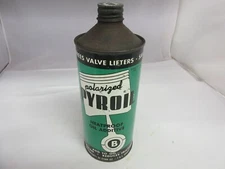 VINTAGE ADVERTISING PYROIL CONE TOP SERVICE STATION GARAGE OIL GAS CAN   473-G