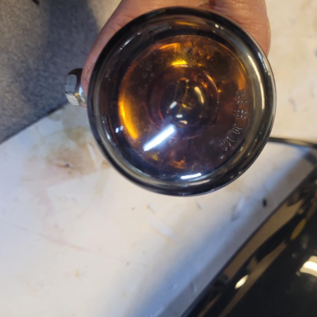 Harley Davidson 68972-00 Black Front Turn Signal Blinker 3 wire