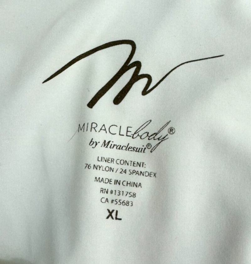 Miracle Body by Miraclesuit Womens White Lined Tuxedo Blouse Size