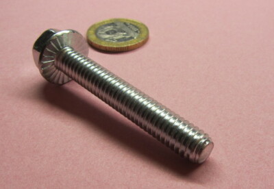 Flanged Serrated Bolt, Grade 8 Steel, Zinc FT, 5/16''-18 x 2.00'' Length, 25 Pc