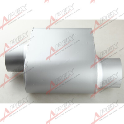 Racing Performance 2.5'' Offset /Center Single Chamber Muffler Silencer US STOCK