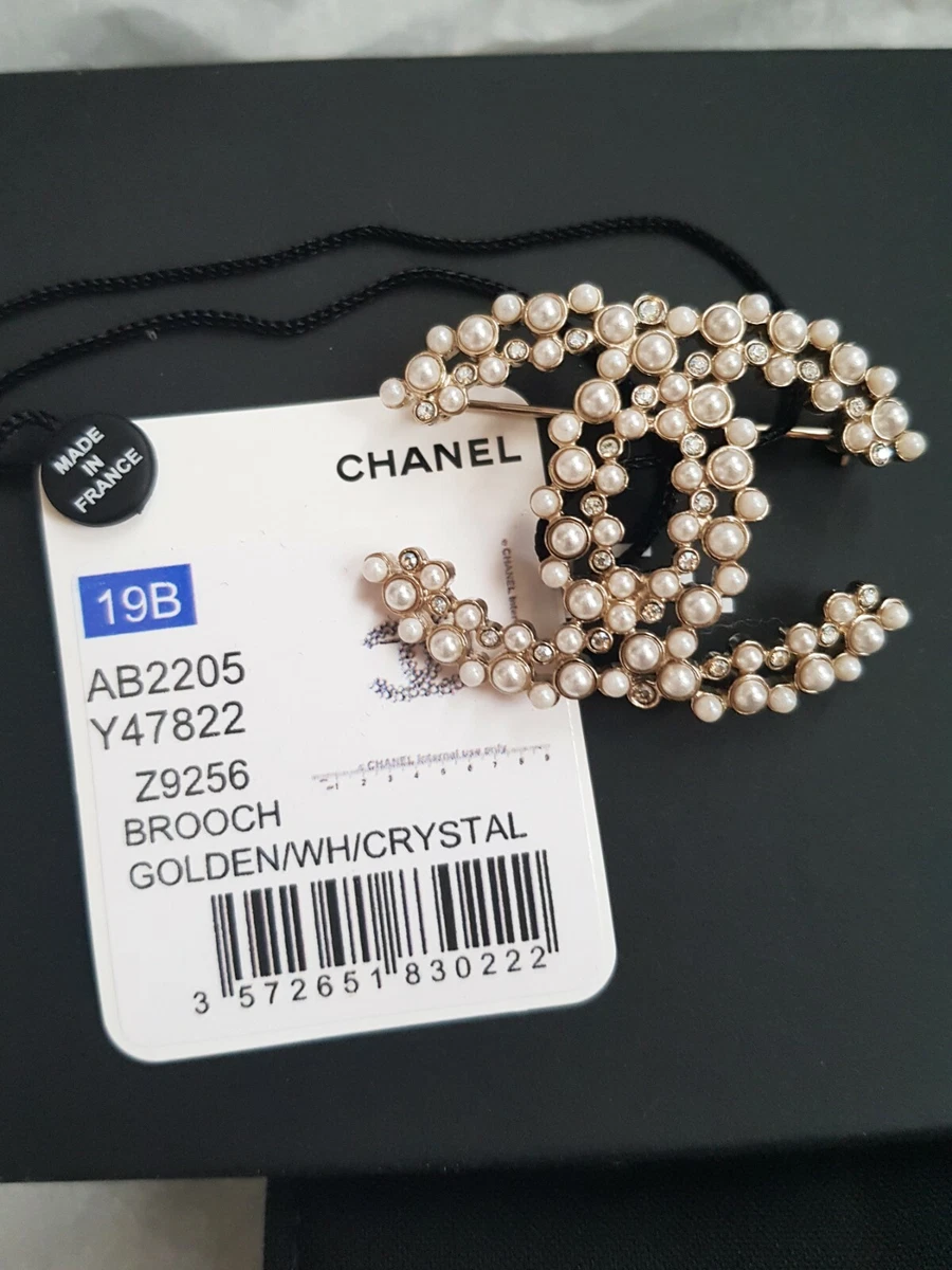 NWT CHANEL FALL WINTER 2019 19B Metal Glass Pearls Strass