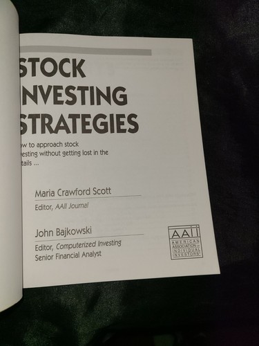 Stock Investing Strategies - American Assoc Individual Investors Paperback,1998 - Foto 2 di 4