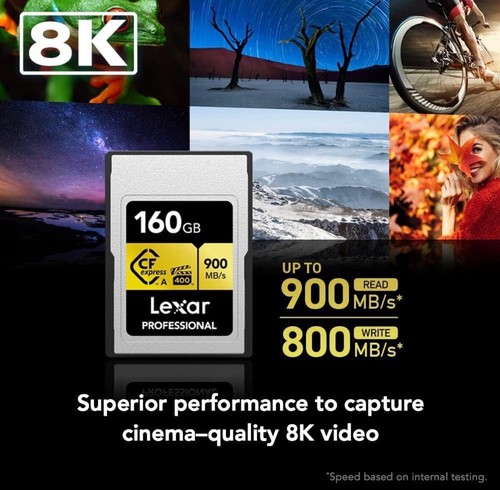 Professional 160GB Cfexpress Type A Gold Series Memory Card, up to 900Mb/S READ - Picture 6 of 6