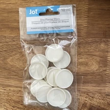 JOT Disc planner discs (10) 1" white NEW