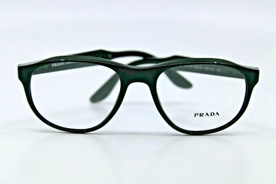 Prada Journal PR12S 1AB-1O1 Black Eyeglasses New Authentic 54