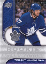 20/21 TRILOGY..TIMOTHY LILJEGREN..ROOKIE RENDITIONS..CARD # RR-26..MAPLE LEAFS