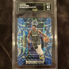 2022-23 Panini Mosaic - Reactive Blue Mosaic Prizm #26 Anthony Edwards