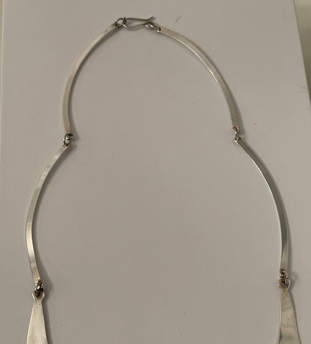 Vintage Alpaca Mexico Silver w/embedded Turquoise 20” Necklace 28.3g Weight - Picture 11 of 12