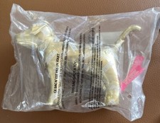 Victoria Secret PINK Plush Dog Vinyl Leatherette Stuffed Animal 8" Gold Logo NWT