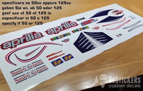 kit adesivi grafiche scooter Aprilia SR 50 125 ROSSIFUMI restauro SR50 SR125 - Zdjęcie 19 z 19