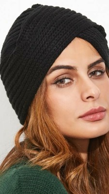 Mango Rib Knit Turban Style Beanie Hat Ladies Winter Accessories Never Worn Ebay
