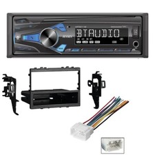 Single Din Bluetooth Car Stereo Amfm Radio Kit For 1999 -2000 Honda Civic
