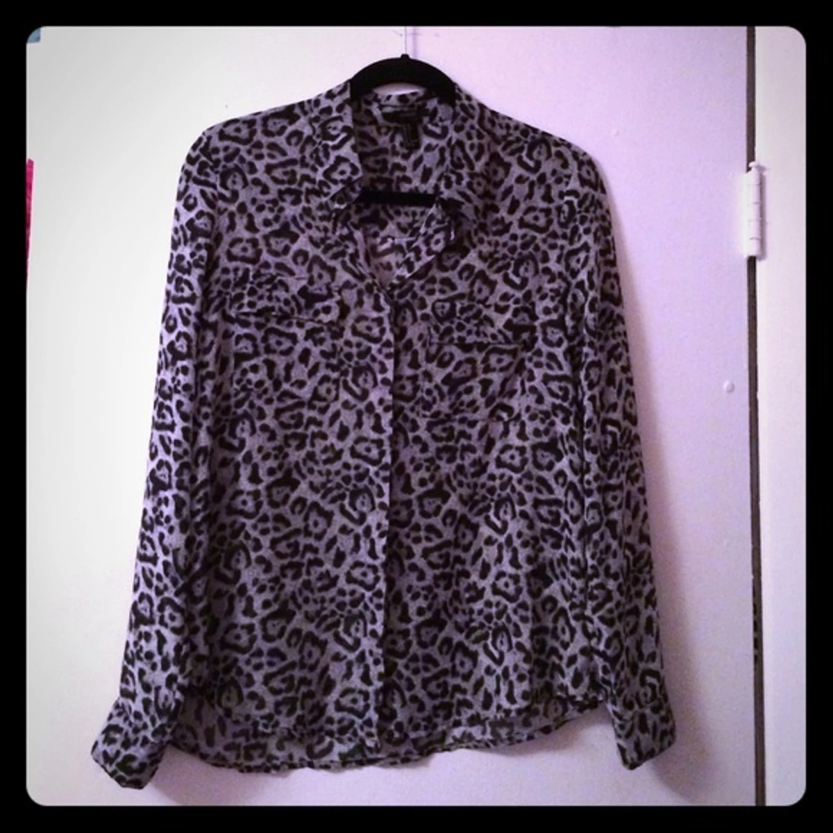 Leopard print cheap blouse forever 21