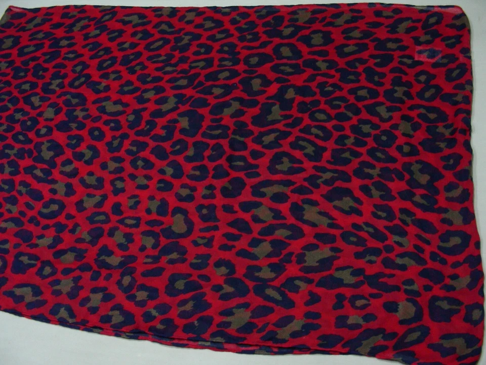 CHARLOTTE RUSSE - Estampado de Leopardo Rojo - ¡Bufanda Infinita Poliéster 24" x 72"! Foto 3 de 4
