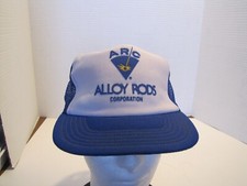 VTG USA MADE ARC ALLOY RODS CORP BLUE/WHITE SNAPBACK HAT/CAP USED
