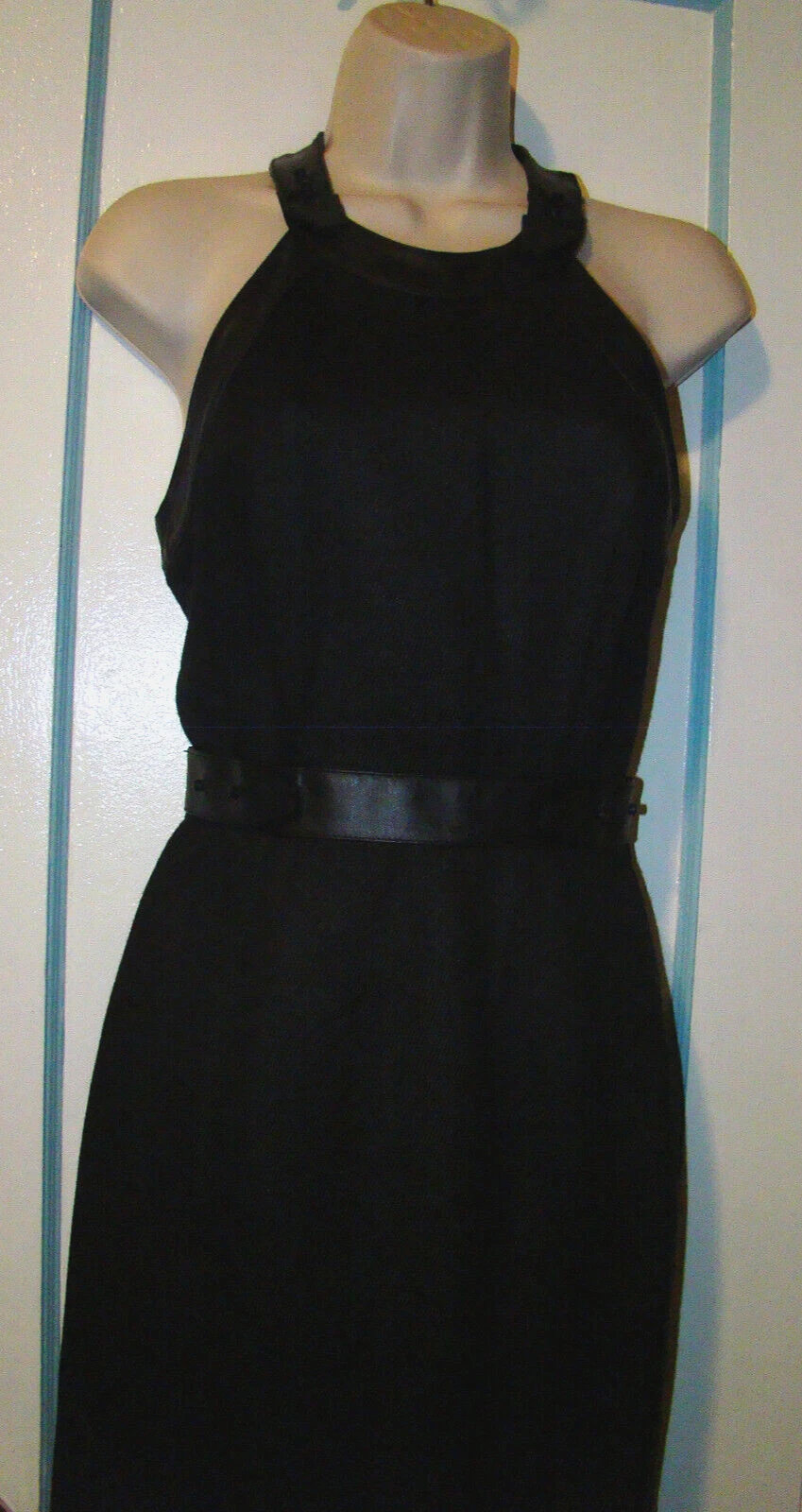 Abito Alexander Wang in pelle di lana nero taglia 0 nuovo con etichetta foderato in seta